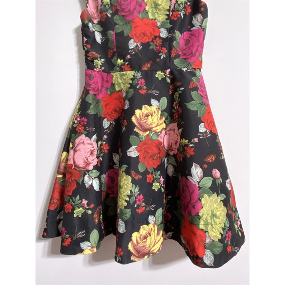 Baker by Ted Baker Dress Girls 8 M Kids Youth Floral Roses Fit And Flare Fancy - Picture 7 of 11